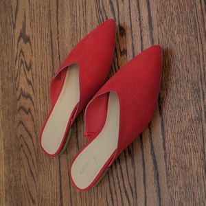 Express red slip-on shoes